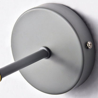 Modern Minimalist Round Globe Iron 1-Light Wall Sconce Lamp For Bedroom