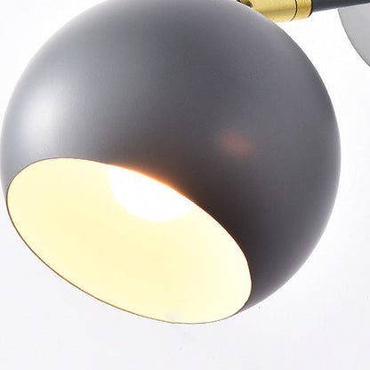 Modern Minimalist Round Globe Iron 1-Light Wall Sconce Lamp For Bedroom