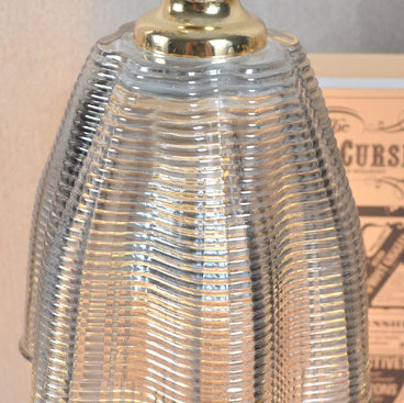 Modern Art Deco Round Cup Shape Wooden Base Iron Frame Glass Shade 1-Light Aromatherapy Melted Wax Table Lamp For Bedroom