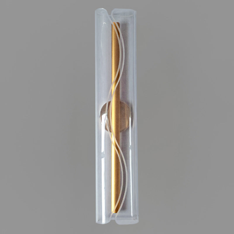 Modern Luxury Cylindrical Iron Aluminum Acrylic LED Wall Sconce Lamp For Living Room