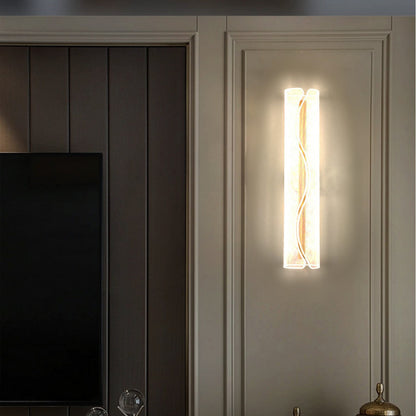 Modern Luxury Cylindrical Iron Aluminum Acrylic LED Wall Sconce Lamp For Living Room