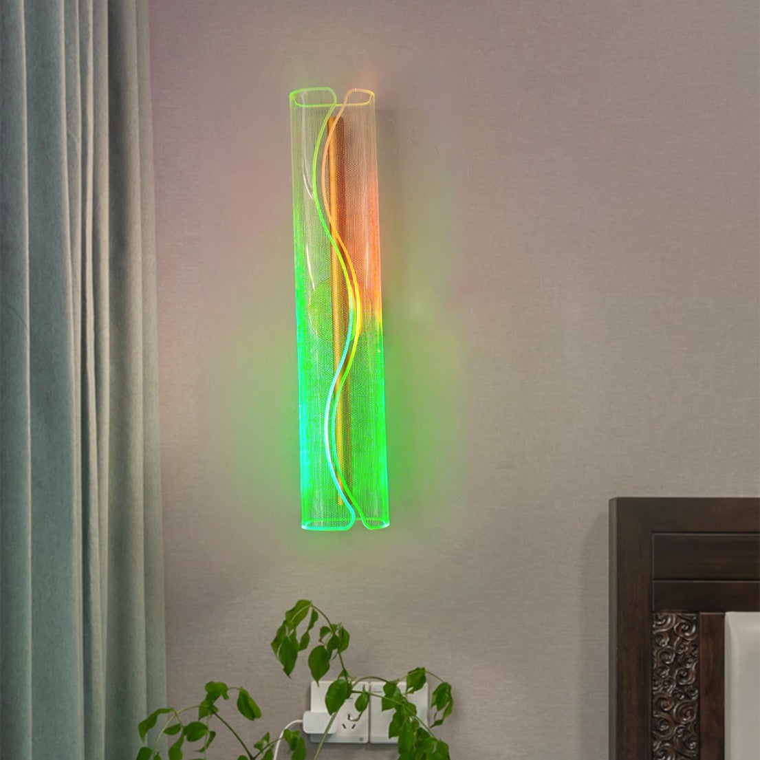 Modern Luxury Cylindrical Iron Aluminum Acrylic LED Wall Sconce Lamp For Living Room