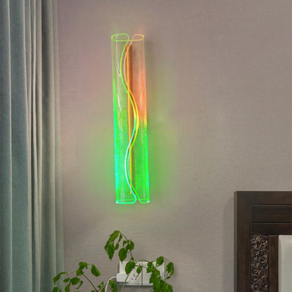 Modern Luxury Cylindrical Iron Aluminum Acrylic LED Wall Sconce Lamp For Living Room
