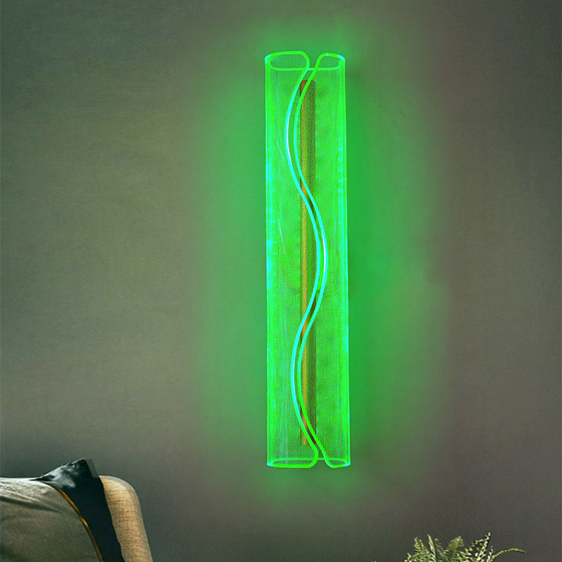 Modern Luxury Cylindrical Iron Aluminum Acrylic LED Wall Sconce Lamp For Living Room