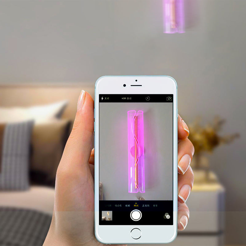 Modern Luxury Cylindrical Iron Aluminum Acrylic LED Wall Sconce Lamp For Living Room