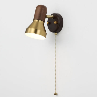 Traditional French Round Horn Shape Hardware 1-Light Wall Sconce Lamp For Bedroom