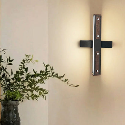 Modern Minimalist Rectangular Aluminum Iron Frame PP Shade LED Wall Sconce Lamp For Living Room