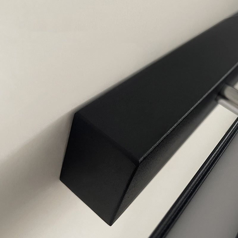Modern Minimalist Rectangular Aluminum Iron Frame PP Shade LED Wall Sconce Lamp For Living Room