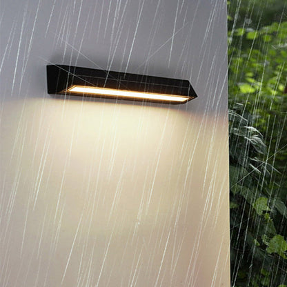 Modern Minimalist Rectangular Slanted Triangle ABS Acrylic LED Wall Sconce Lamp For Outdoor Patio