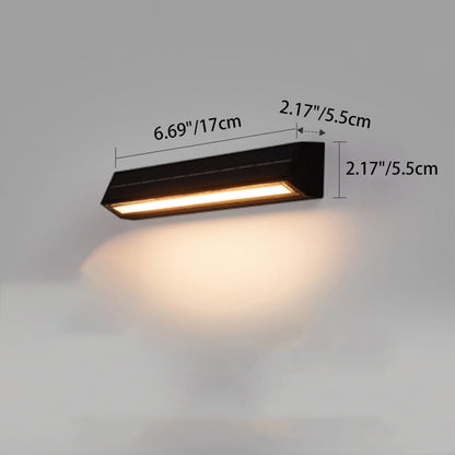 Modern Minimalist Rectangular Slanted Triangle ABS Acrylic LED Wall Sconce Lamp For Outdoor Patio