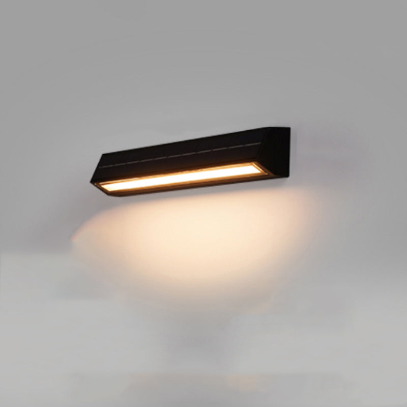Modern Minimalist Rectangular Slanted Triangle ABS Acrylic LED Wall Sconce Lamp For Outdoor Patio