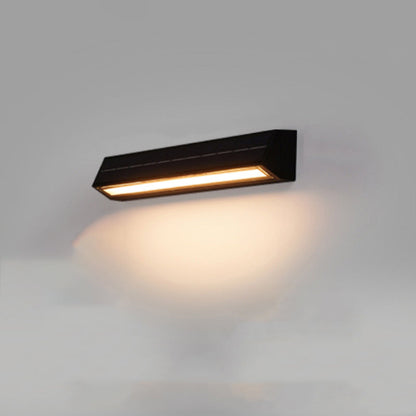 Modern Minimalist Rectangular Slanted Triangle ABS Acrylic LED Wall Sconce Lamp For Outdoor Patio