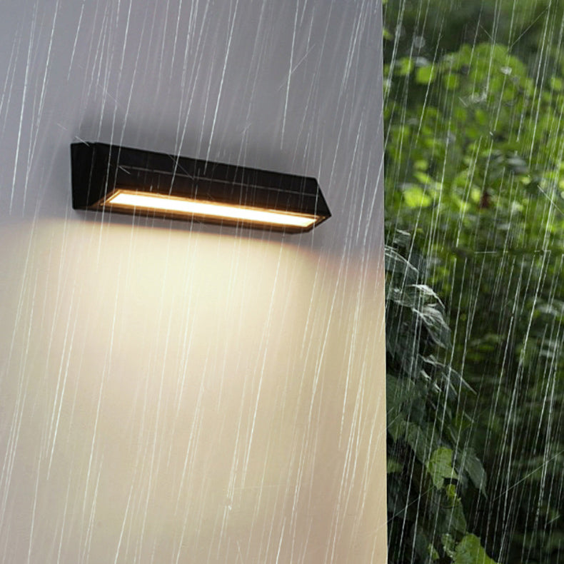Modern Minimalist Rectangular Slanted Triangle ABS Acrylic LED Wall Sconce Lamp For Outdoor Patio