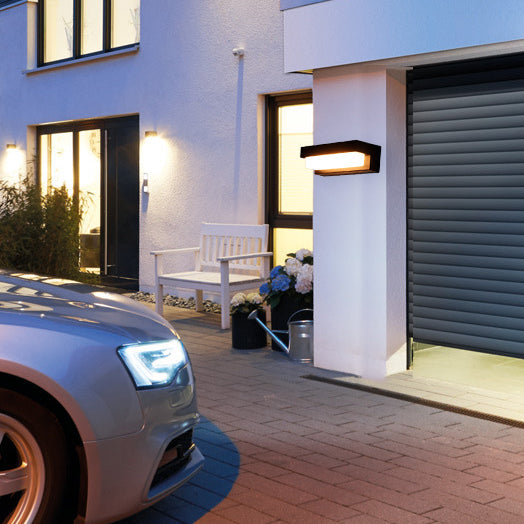 Modern Minimalist Solar Waterproof Rectangular ABS Acrylic LED Wall Sconce Lamp For Outdoor Patio