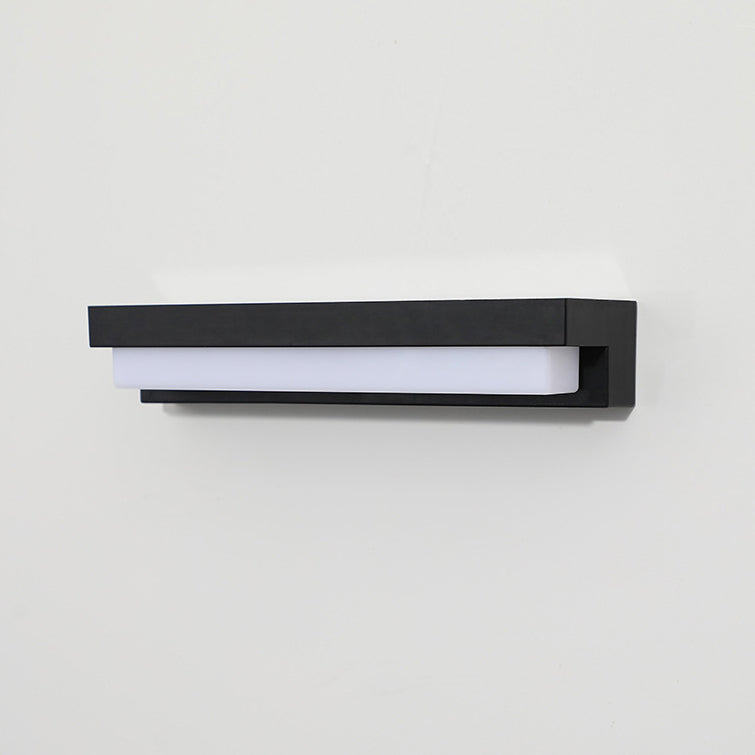 Modern Minimalist Solar Waterproof Sensor Rectangular ABS LED Wall Sconce Lamp For Outdoor Patio