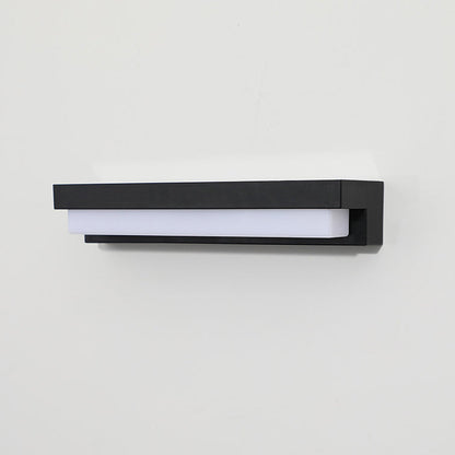 Modern Minimalist Solar Waterproof Sensor Rectangular ABS LED Wall Sconce Lamp For Outdoor Patio