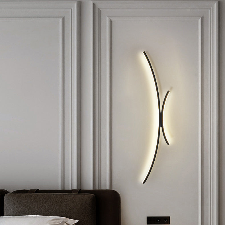 مصباح حائط LED من الألومنيوم والسيليكون بتصميم عصري بسيط لغرفة النوم 
