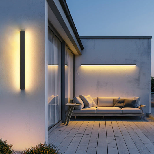 Modern Minimalist Outdoor Waterproof Long Aluminum Acrylic LED Wall Sconce Lamp For Outdoor Patio