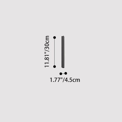 مصباح جداري LED طويل من الألومنيوم والأكريليك مقاوم للماء وعصري وبسيط للاستخدام في الفناء الخارجي 