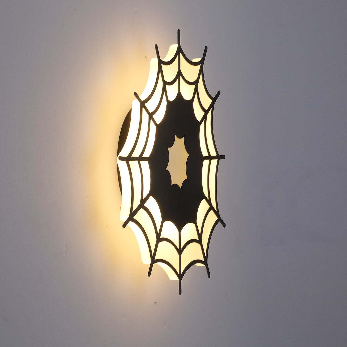 Contemporary Creative Spider Web Iron Acrylic LED Wall Sconce Lamp For Bedroom