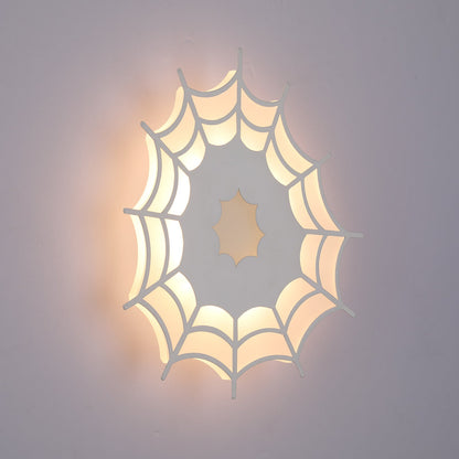 Contemporary Creative Spider Web Iron Acrylic LED Wall Sconce Lamp For Bedroom