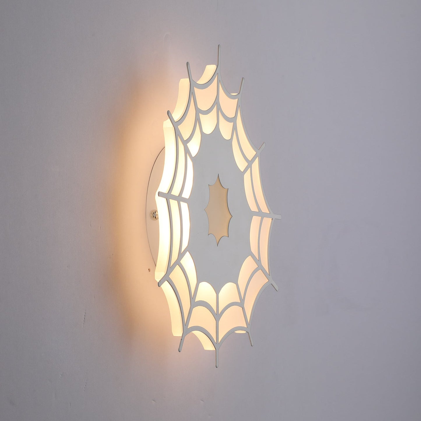 Contemporary Creative Spider Web Iron Acrylic LED Wall Sconce Lamp For Bedroom