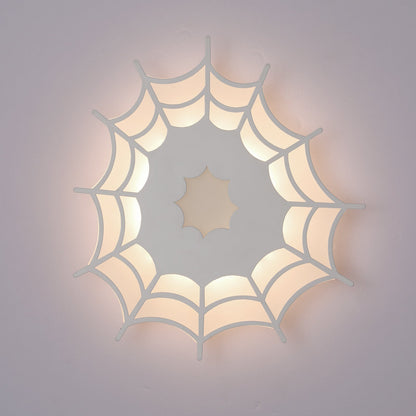 Contemporary Creative Spider Web Iron Acrylic LED Wall Sconce Lamp For Bedroom