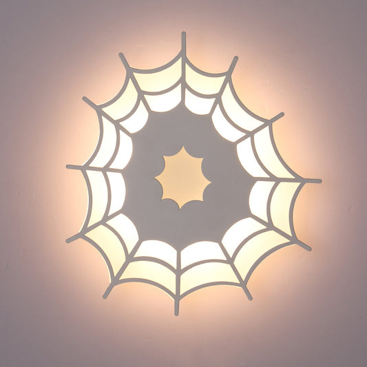 Contemporary Creative Spider Web Iron Acrylic LED Wall Sconce Lamp For Bedroom