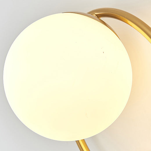 Contemporary Nordic Circle Round Globe Iron Glass 1-Light Wall Sconce Lamp For Bedroom