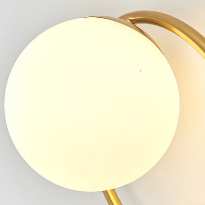Contemporary Nordic Circle Round Globe Iron Glass 1-Light Wall Sconce Lamp For Bedroom