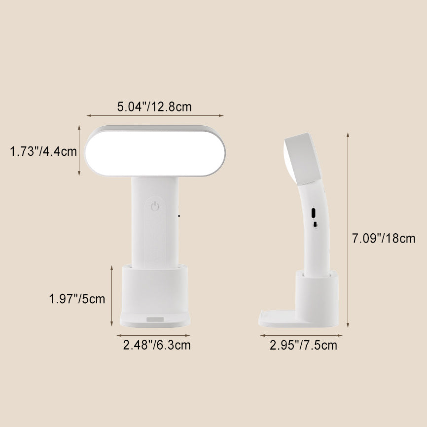 Modern Minimalist Rectangle Portable Reading PP Table Lamp For Bedroom