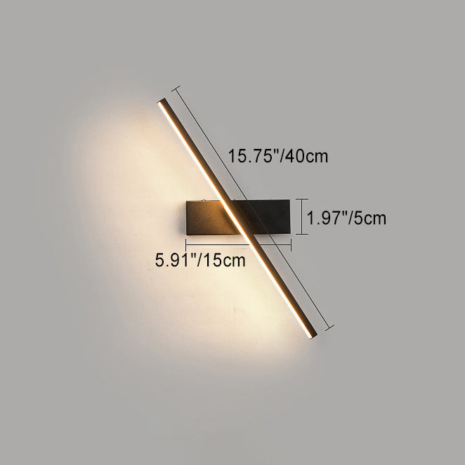 مصباح حائط LED طويل من الحديد والألومنيوم بتصميم عصري بسيط لغرفة المعيشة 