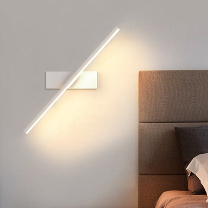 مصباح حائط LED طويل من الحديد والألومنيوم بتصميم عصري بسيط لغرفة المعيشة 