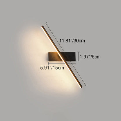 مصباح حائط LED طويل من الحديد والألومنيوم بتصميم عصري بسيط لغرفة المعيشة 