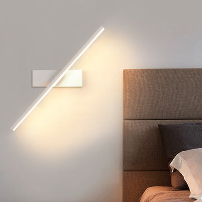 مصباح حائط LED طويل من الحديد والألومنيوم بتصميم عصري بسيط لغرفة المعيشة 