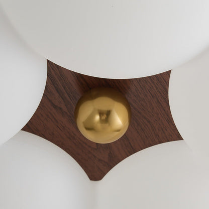 Modern Minimalist Round Floral Iron Plastic LED Flush Mount Ceiling Light For Living Room