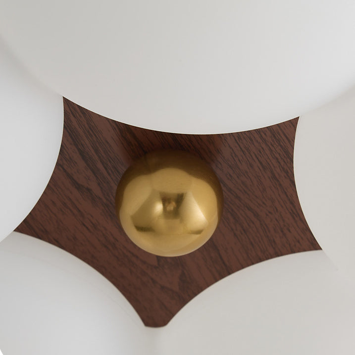 Modern Minimalist Round Floral Iron Plastic LED Flush Mount Ceiling Light For Living Room