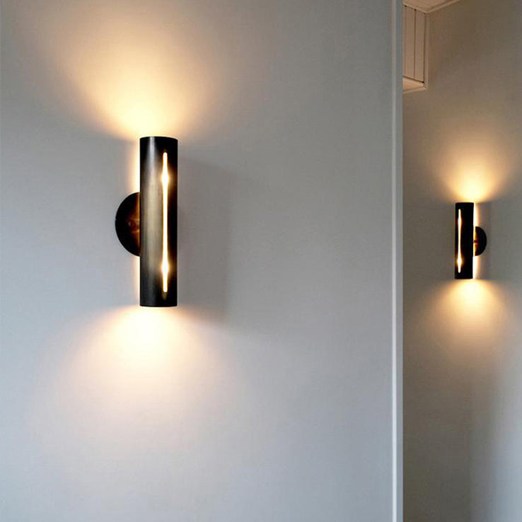 Modern Minimalist Cylinder Iron LED Wall Sconce Lamp For Living Room