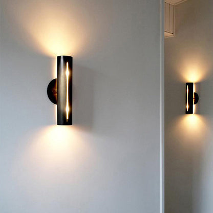 Modern Minimalist Cylinder Iron LED Wall Sconce Lamp For Living Room