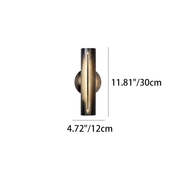 Modern Minimalist Cylinder Iron LED Wall Sconce Lamp For Living Room