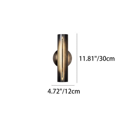 Modern Minimalist Cylinder Iron LED Wall Sconce Lamp For Living Room