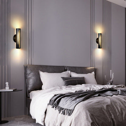 Modern Minimalist Cylinder Iron LED Wall Sconce Lamp For Living Room