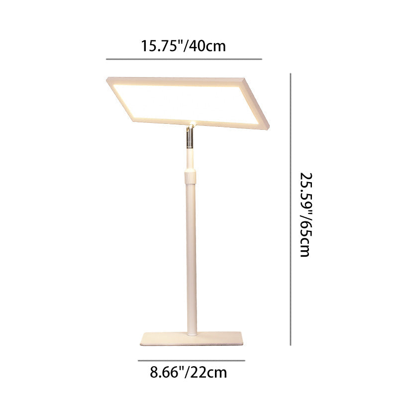 Modern Minimalist Rectangle Iron LED Table Lamp For Bedroom