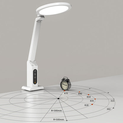 Modern Minimalist Foldable Round Rectangle ABS LED Table Lamp For Bedroom