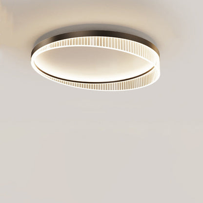 مصباح سقف LED بإطار دائري من الحديد بتصميم عصري بسيط مع غطاء أكريليك لغرفة النوم 