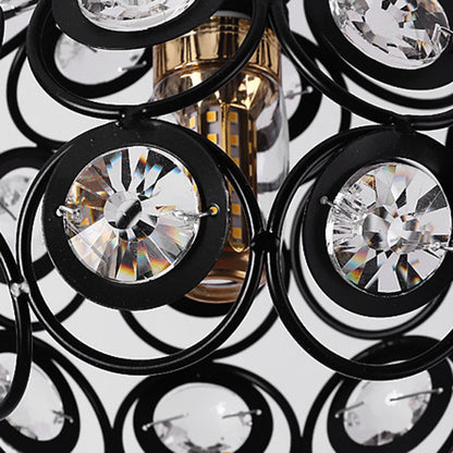 Contemporary Nordic Dome Circle Combination Iron Aluminum Frame 1-Light Semi-Flush Mount Ceiling Light For Living Room