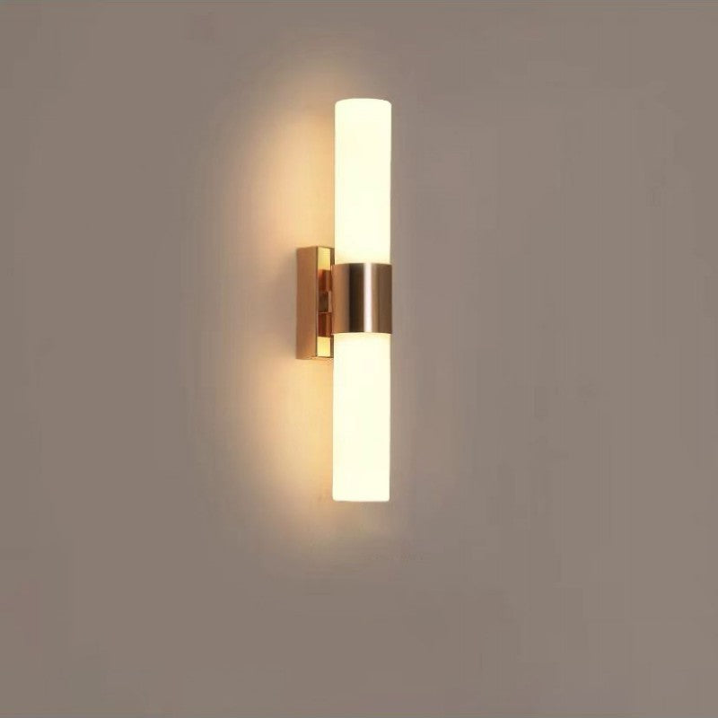 Contemporary Nordic Cylinder Iron Acrylic 2-Light Wall Sconce Lamp For Living Room