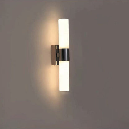 Contemporary Nordic Cylinder Iron Acrylic 2-Light Wall Sconce Lamp For Living Room
