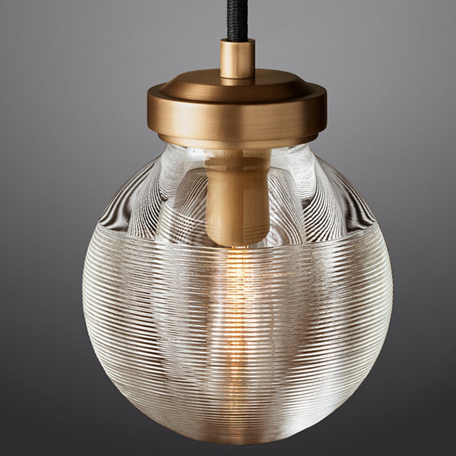 Contemporary Nordic Globe Copper Frame Glass Shade 1-Light Wall Sconce Lamp For Living Room