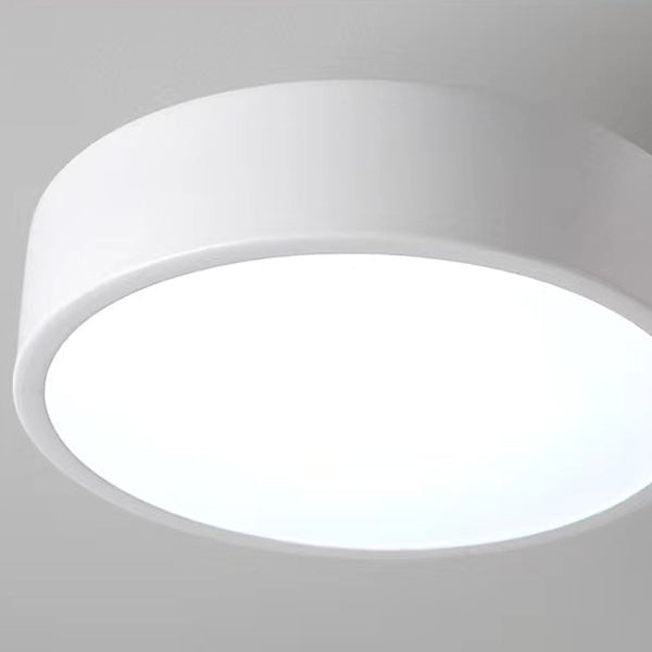 Modern Minimalist Multi Round Iron Wood Acrylic LED Semi-Flush Mount Ceiling Light For Living Room